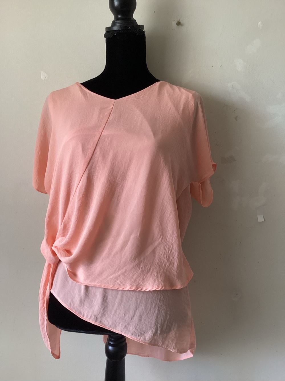 A N A Light peach Asymmetrical Women’s Top - Brand Not Visible